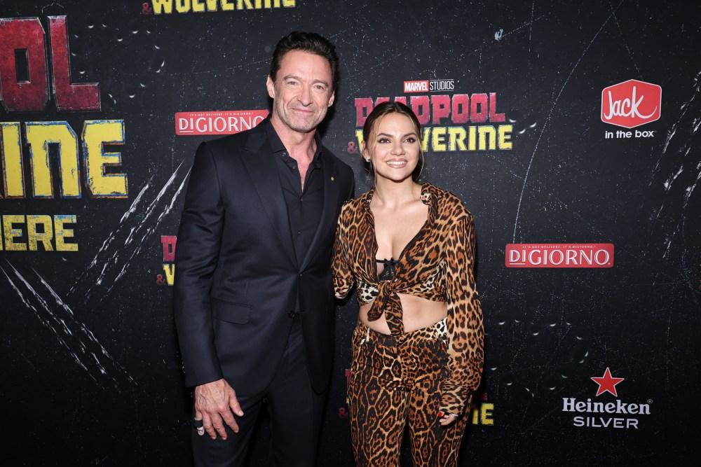 NEW YORK, NEW YORK - JULY 22: Hugh Jackman and Dafne Keen attend the Deadpool & Wolverine World Premiere at the David H. Koch Theater on July 22, 2024 in New York City.  (Photo by Jamie McCarthy/Getty Images for Disney)