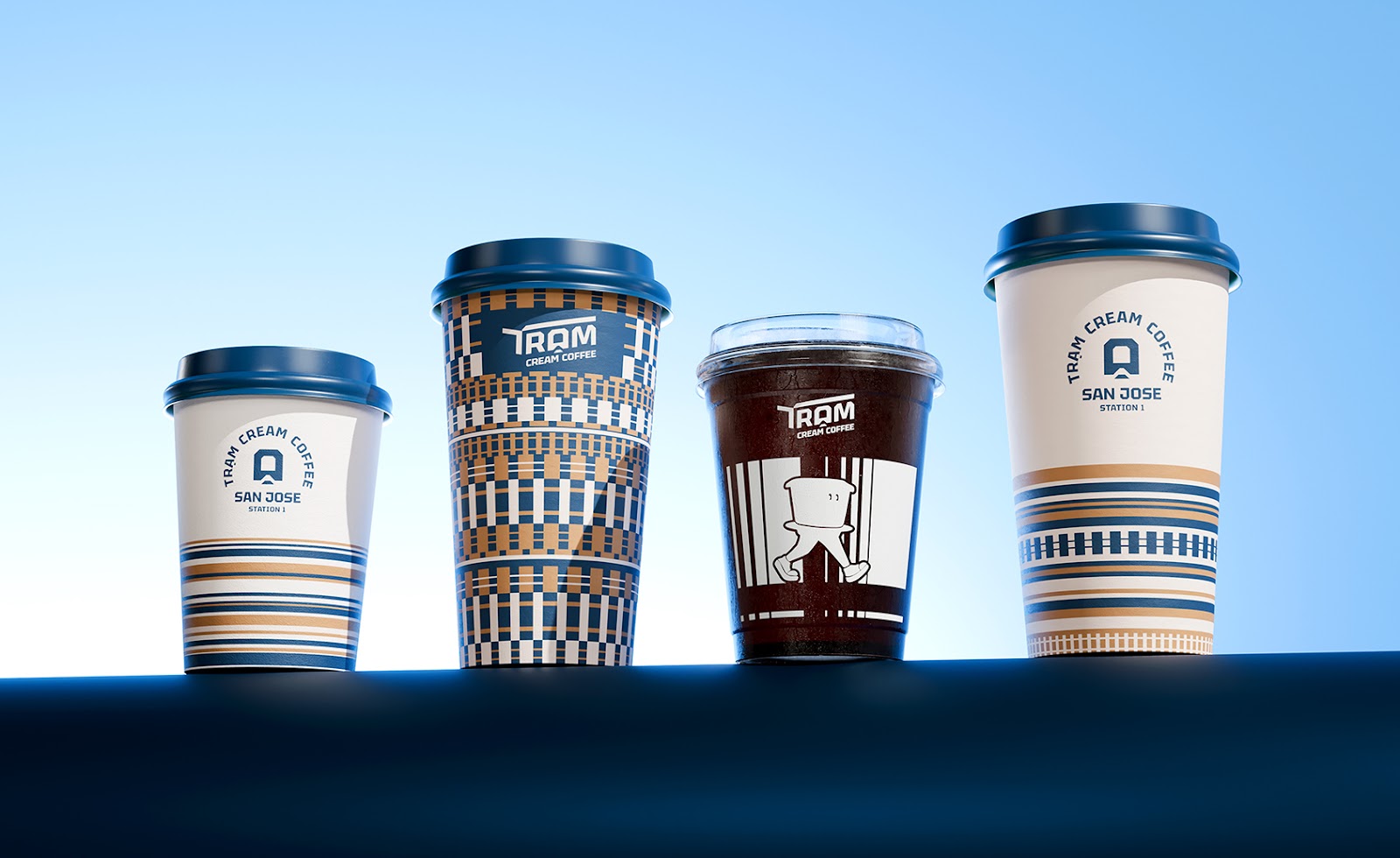 Image from the Tram Cream Coffee: A Journey in Branding & Packaging Designarticle on Abduzeedo