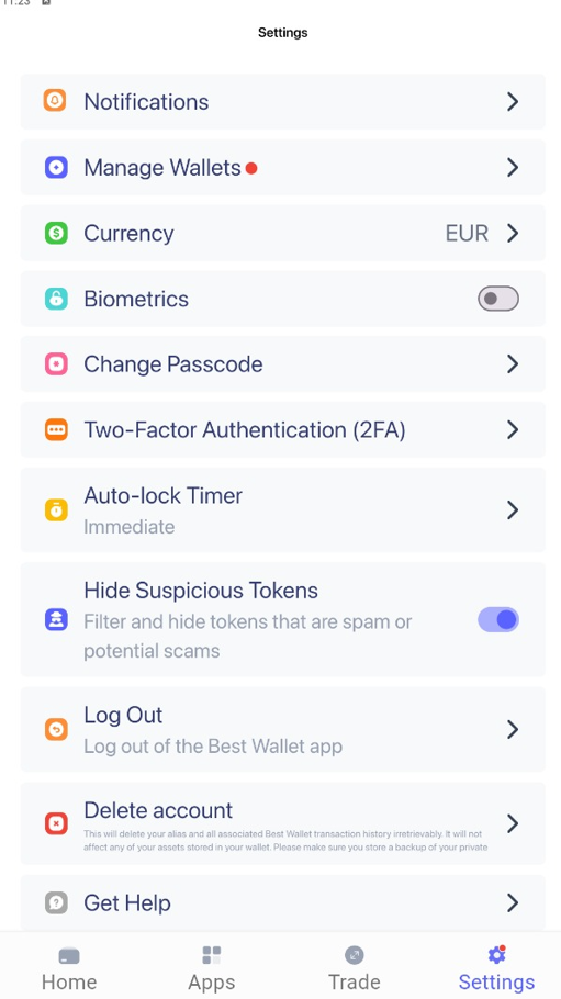 Veiligheid bij Best Wallet