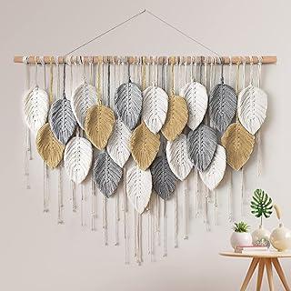 LOMOHOO Colgante de Pared de Macramé, Decoración del Hogar Boho,Decoración Tejida Bohemia para Dormitorio, Sala de Estar, ...