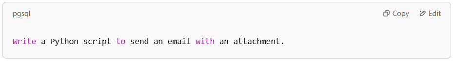 ChatGPT prompt to send automated emails with Python’s SMTP library.