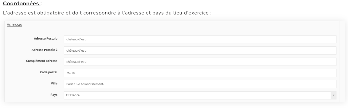 coordonnées entreprise