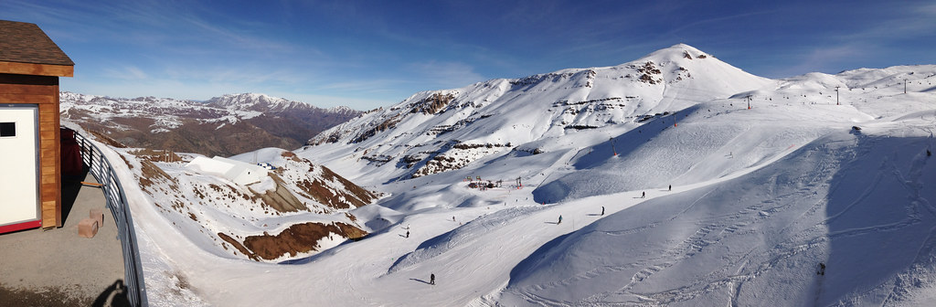 Snowy mountains.