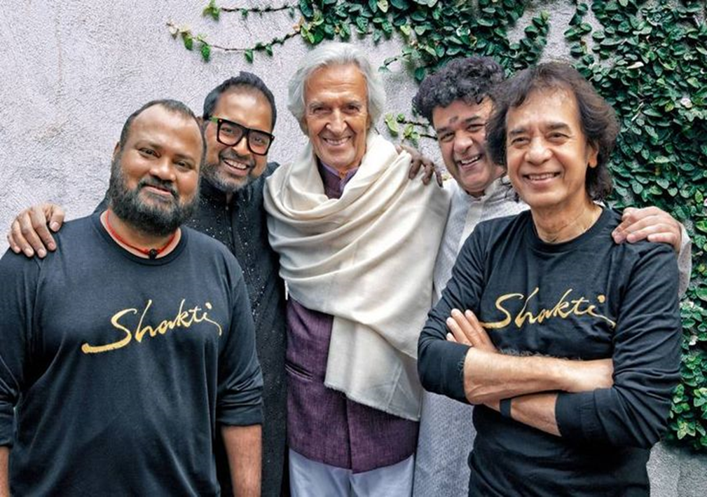 Zakir Hussain with his team.