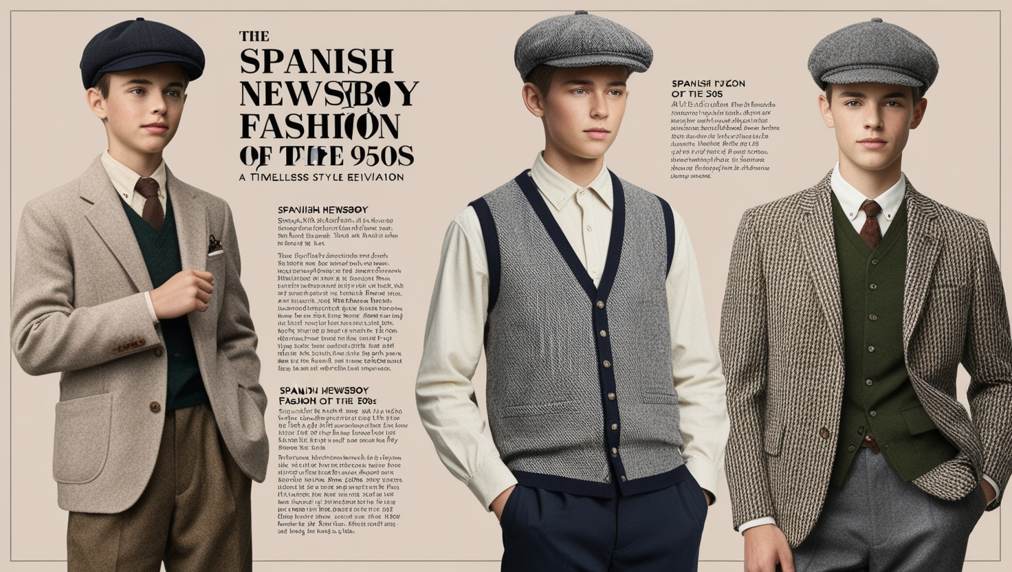 Spanish Newsboy Fashion 50s