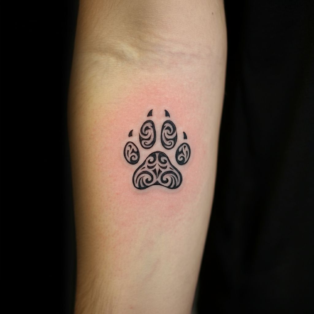  Tribal-Style Labrador Tattoo