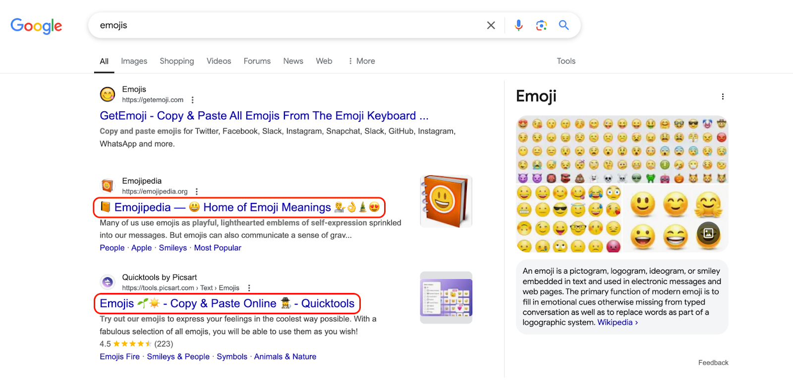 what is emoji seo