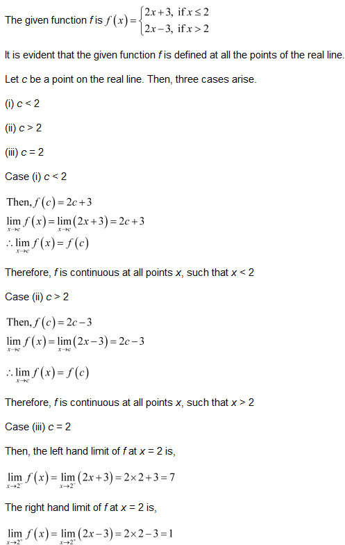 chapter 5-Continuity & Differentiability Exercise 5.1