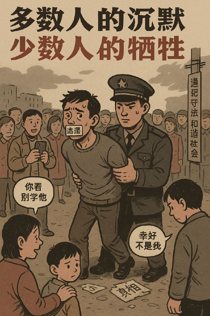 《多数人的沉默，少数人的牺牲》/罗志飞