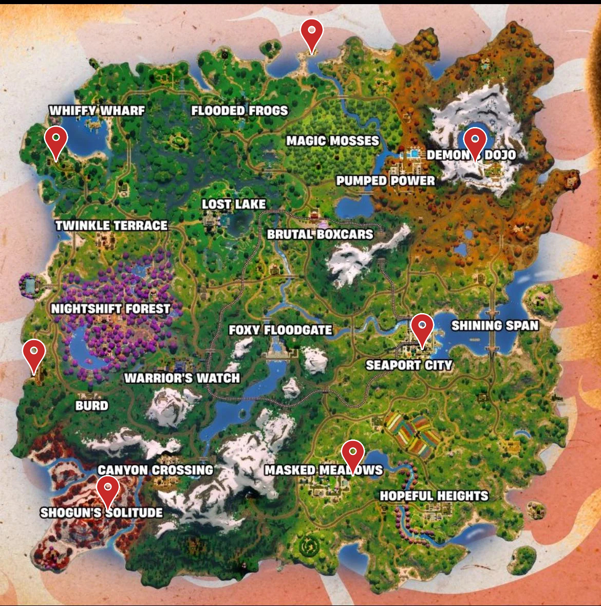 All Shadow Briefing locations