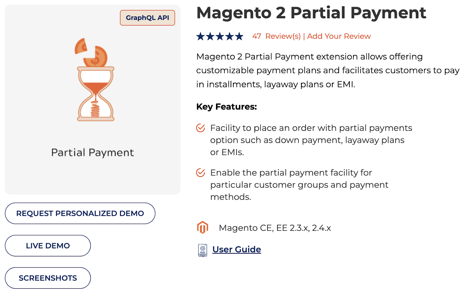 Magento 2 partial payment 