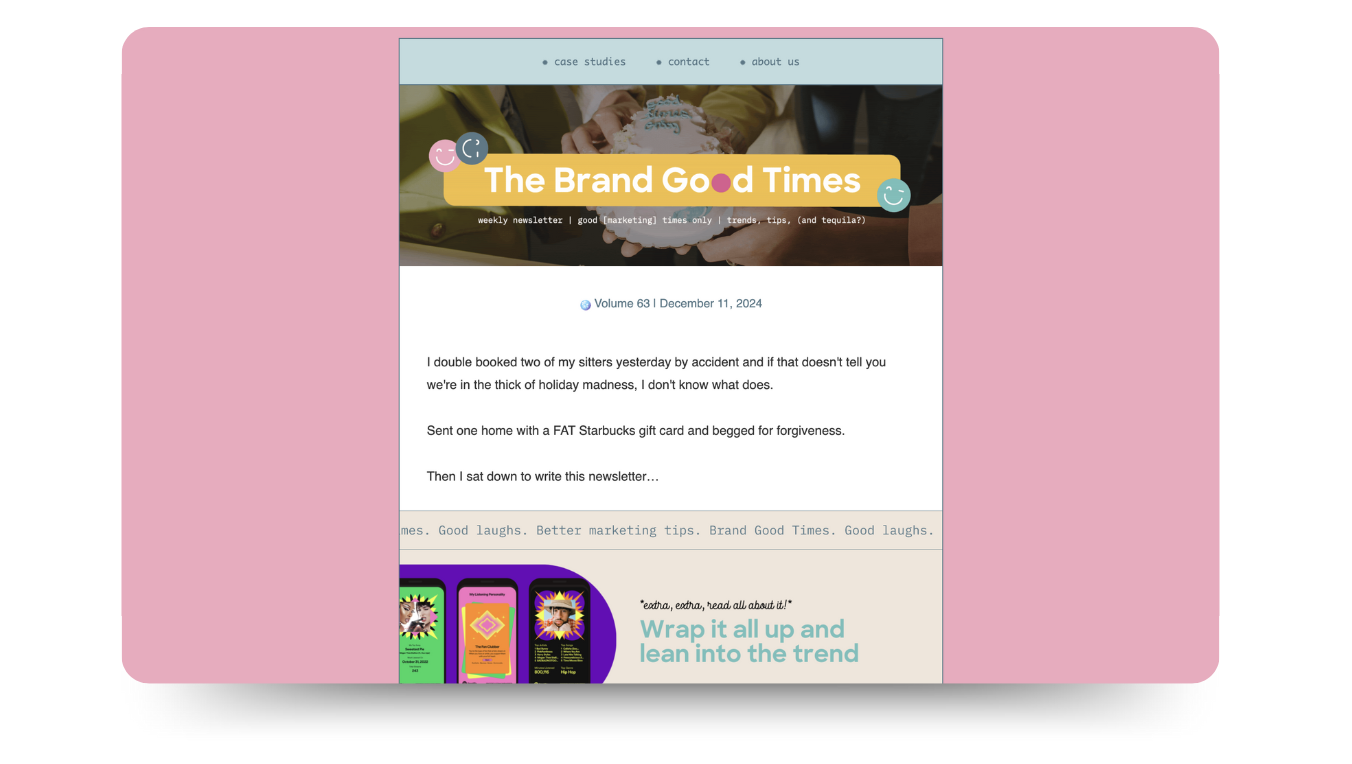 brand good times email marketing newsletter template 