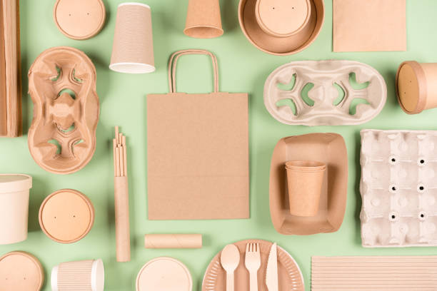 Different packaging products are made from organic sources. 