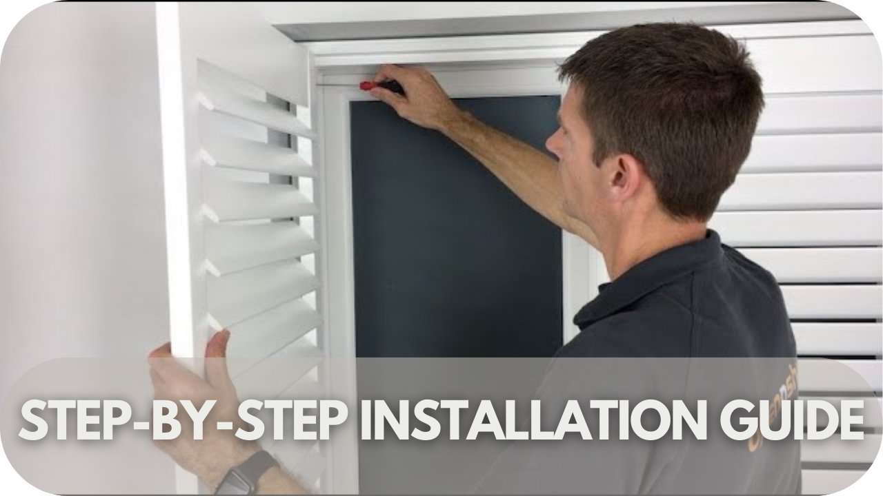 No-drill shutters installation steps