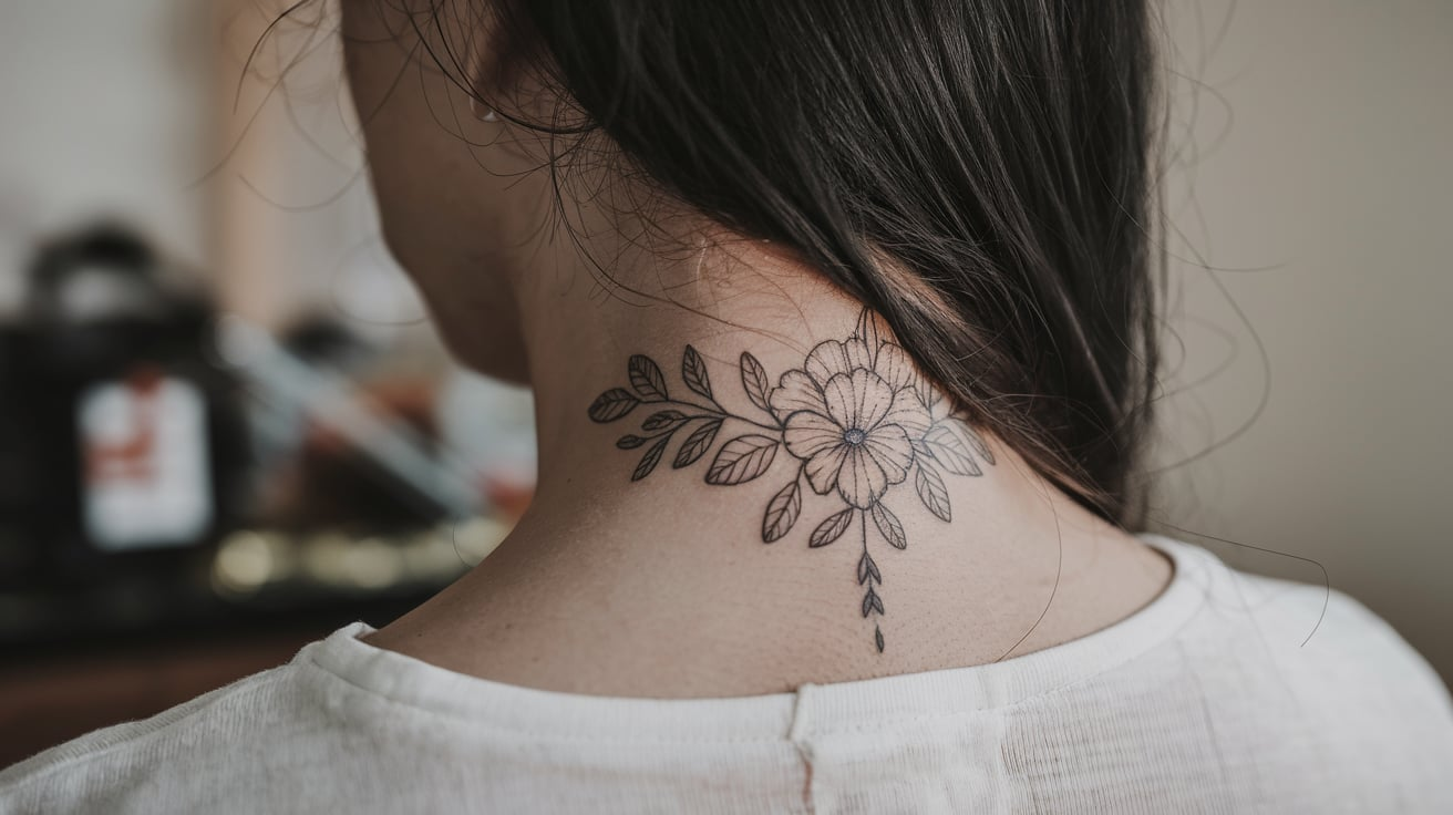 Neck Tattoos for Women 