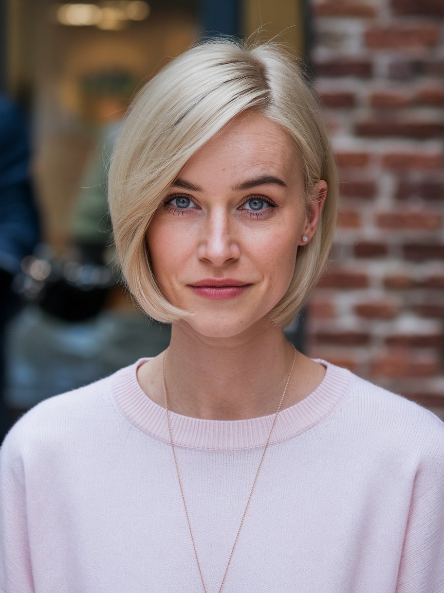 15. Short Blonde Bob for Thin Hair