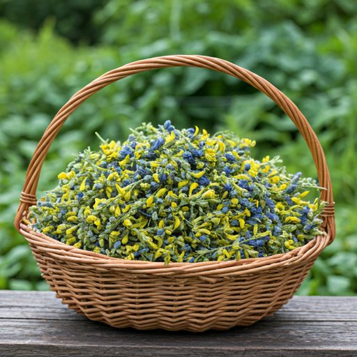 Harvesting Woad Flowers