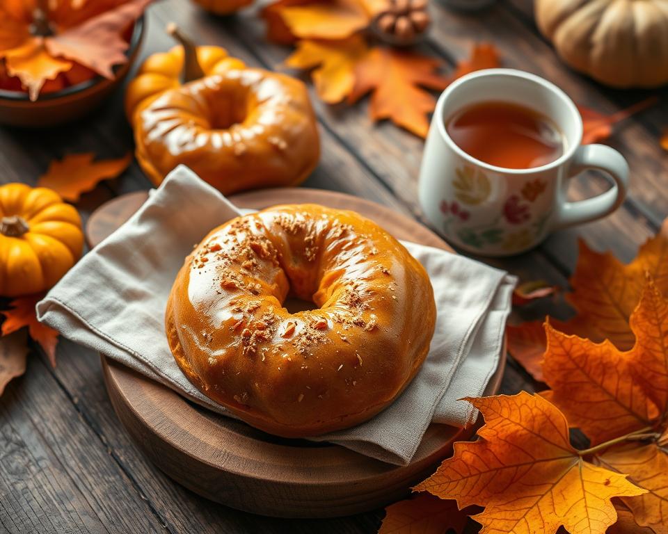 Healthy Pumpkin Bagels