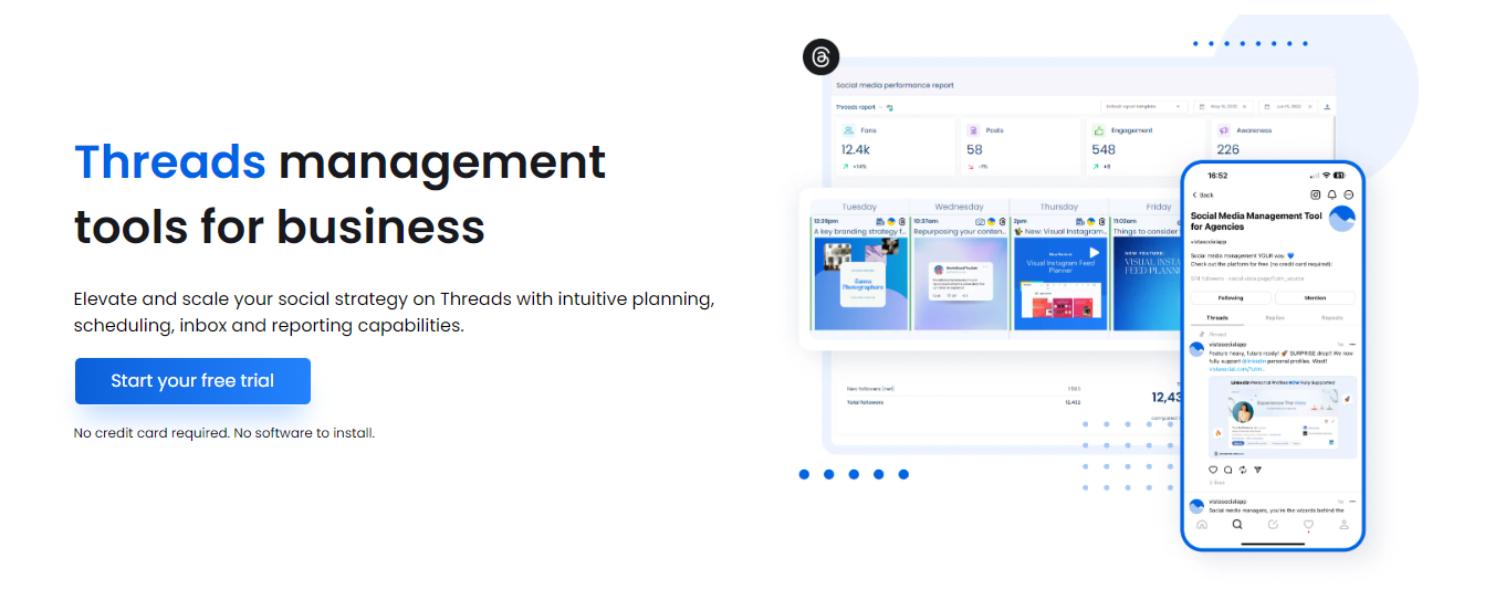 Vista Social Threads Management Tools for Business