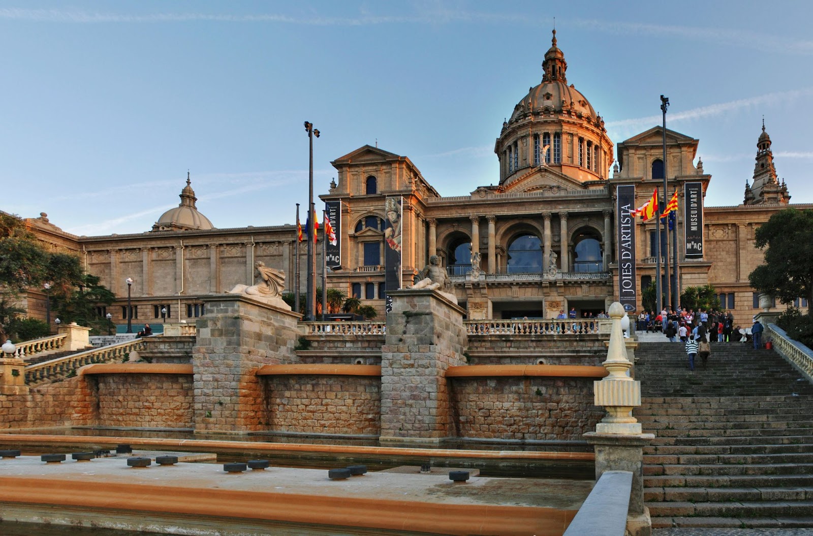 The Palau Nacional on the hill of Montjuïc in Barcelona