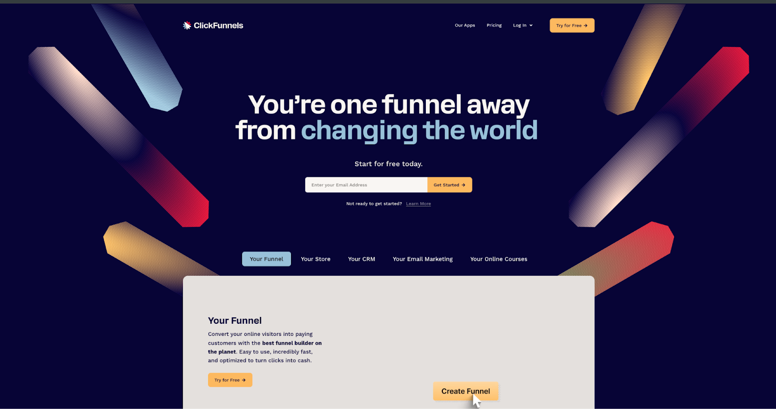 ClickFunnels landing page builder