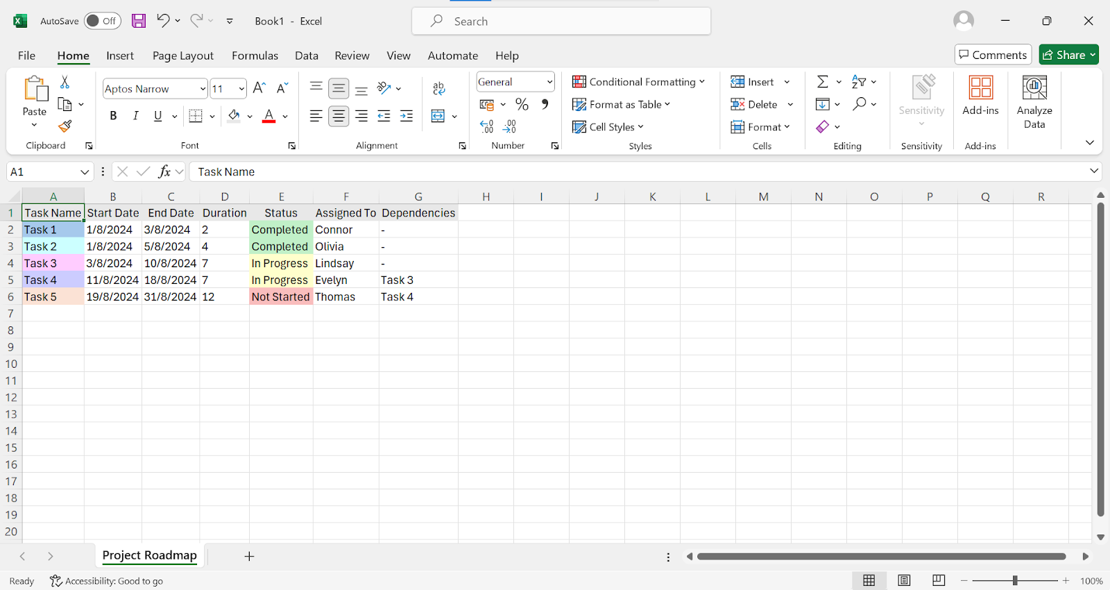 Adjusting columns on Excel with Autofit