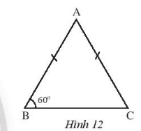 CHƯƠNG 8: TAM GIÁCBÀI 3: TAM GIÁC CÂN1. TAM GIÁC CÂNBài 1: Gấp đôi một tờ giấy hình chữ nhật ABCD theo đường gấp MS. Cắt hình gấp được theo đường chéo AS rồi trải phẳng hình cắt được ra ta có tam giác SAB (Hình 1). Em hãy so sánh hai cạnh SA và SB của tam giác này.Đáp án chuẩn:SA = SB.Thực hành 1: Tìm các tam giác cân trong Hình 4. Kể tên các cạnh bên, cạnh đáy, góc ở đỉnh, góc ở đáy của mỗi tam giác cân đó.Đáp án chuẩn:Tam giác cânCạnh bênCạnh đáyGóc ở đỉnhGóc ở đáyΔMHPMP = MHHPHMPMPH,MHP.ΔMEFME = MFEFEMFMEF, MFE.ΔMNPMN = MPNPNMPMNP, MPN..2. TÍNH CHẤT CỦA TAM GIÁC CÂNBài 2: Cho tam giác cân ABC cân tại A (Hình 5). Gọi M là trung điểm cạnh BC. Nối A với M. Em hãy làm theo gợi ý sau để chứng minh ABC=ACBXét ΔAMB và ΔAMC có:AB = ? (?)MB = MC (?)AM là cạnh ?Vậy ΔAMB=ΔAMC (c.c.c).Suy ra ABC=ACB Đáp án chuẩn:ΔAMB=ΔAMC (c.c.c).ABC=ACB.Thực hành 2:  Tìm số đo các góc chưa biết của mỗi tam giác trong Hình 7.Đáp án chuẩn:P=700; M=400; F=H=550Vận dụng 1: Trong hình mái nhà ở Hình 8, tính góc B và góc C, biết  A = 110°Đáp án chuẩn: B = C = 350Bài 3: Cho tam giác ABC có  A   =  C. Vẽ đường thẳng đi qua điểm B, vuông góc với AC và cắt AC tại H (Hình 9). Em hãy làm theo gợi ý sau để chứng minh BA = BC.Đáp án chuẩn:Xét  và  cùng vuông tại H, ta có:BH là cạnh góc vuông ; ABH=CBH Vậy . Suy ra BA = BC.Thực hành 3: Tìm các tam giác cân trong Hình 11 và đánh dấu các cạnh bằng nhau.Đáp án chuẩn: cân tại A,  cân tại NVận dụng 2: Cho tam giác ABC cân tại A có góc B bằng 60o. Chứng minh rằng tam giác ABC đều.Đáp án chuẩn:+) BAC=BCA=60o. ΔABC cân tại B BA = BC.Theo chứng minh trên: AB = AC = BC  ΔABC tam giác đều (đpcm).BÀI TẬP