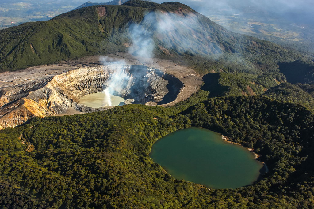 Poás Volcano with its striking crater lake.