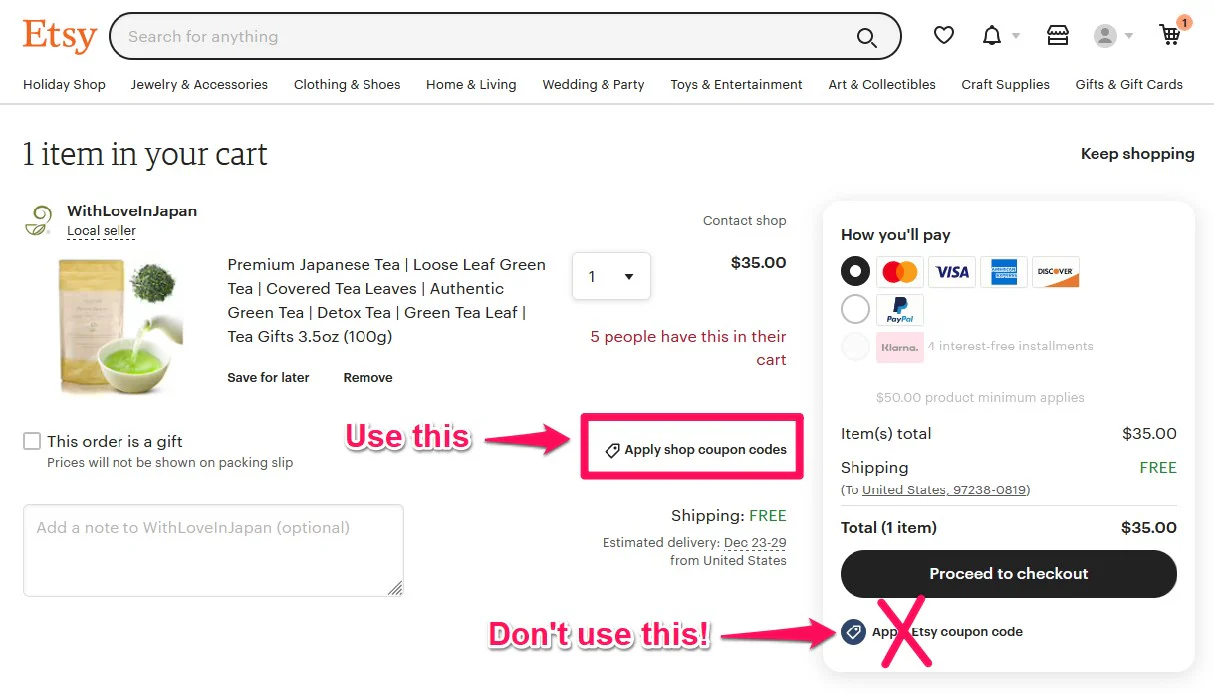 etsy coupon code 2024