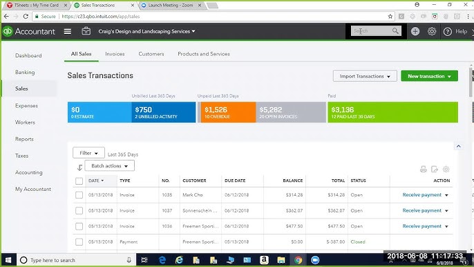 Create invoices in QuickBooks online for orders 