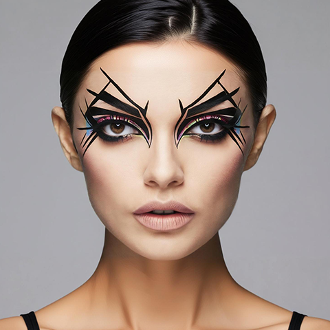 Graphic Eye Liner Makeup Look | Graphic Eye Liner Look - Charmacy Milano