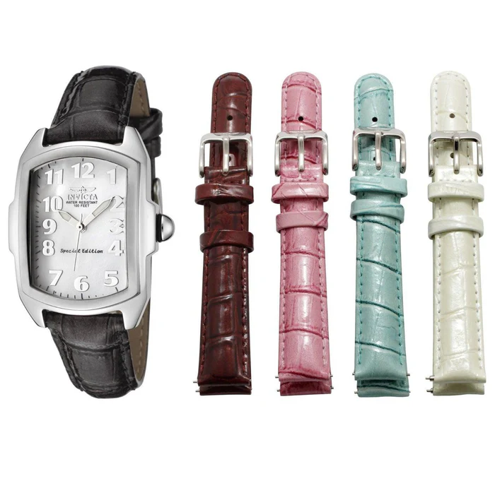 Invicta Women's Interchangeable Leather Strap Watch - Baby Lupah MOP Dial