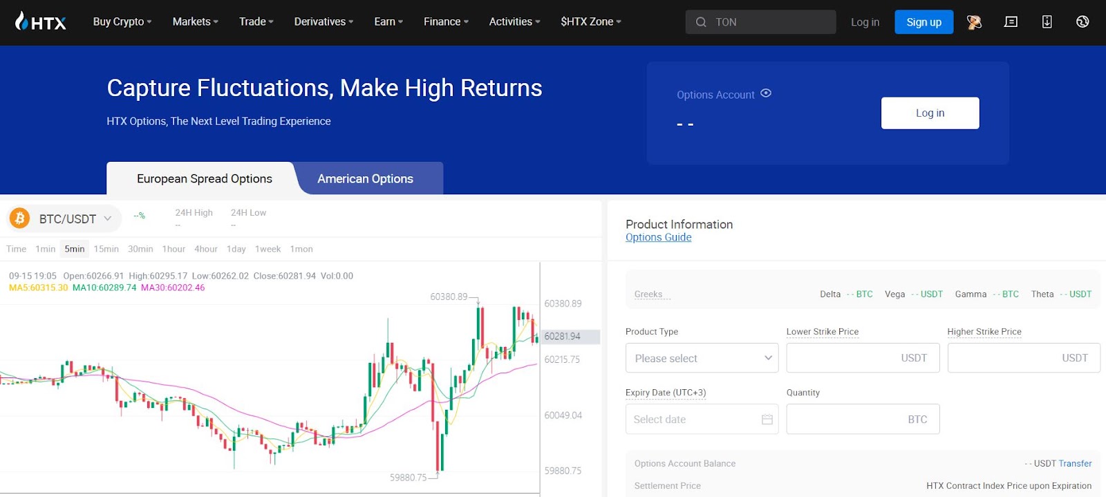 Huobi options platform