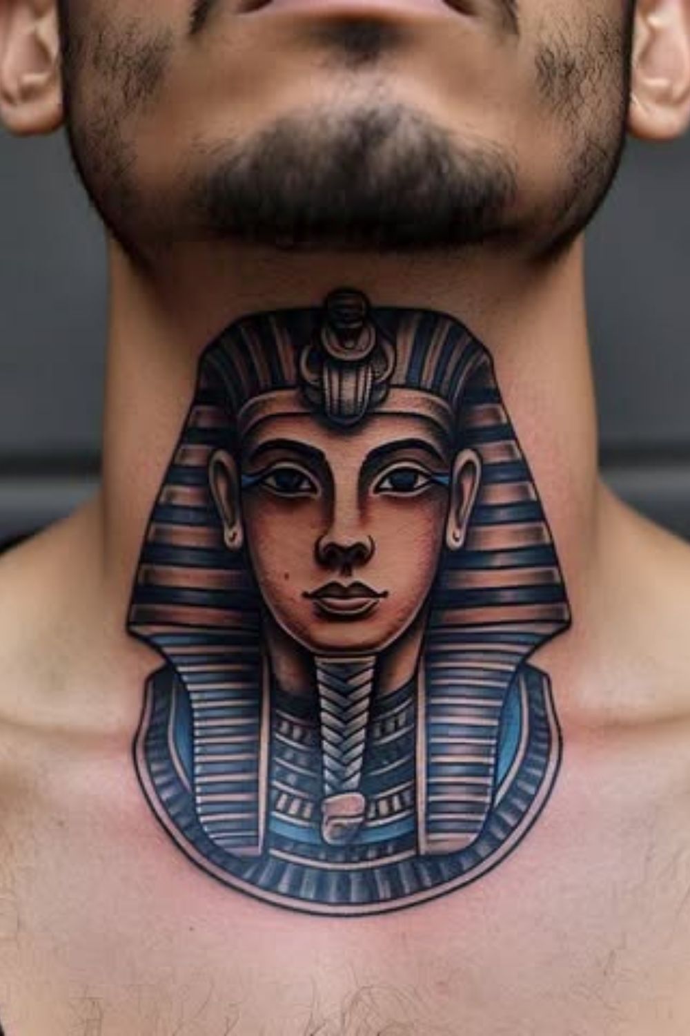 Egyptian Throat Tattoo