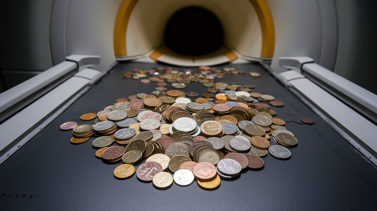 Coins in MRI