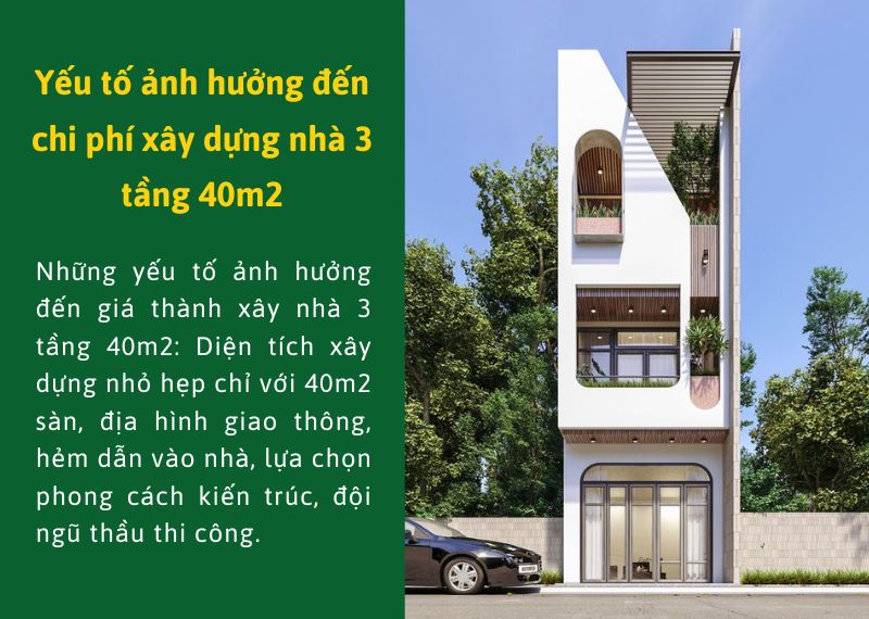 Yeu to anh huong den chi phi xay dung nha 3 tang 40m2 Nhat Tin