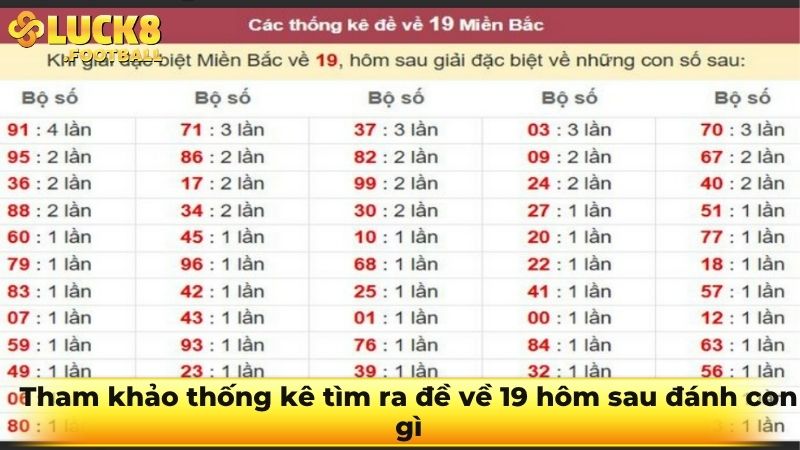 Tham khảo thống kê tìm ra đề về 19 hôm sau đánh con gì