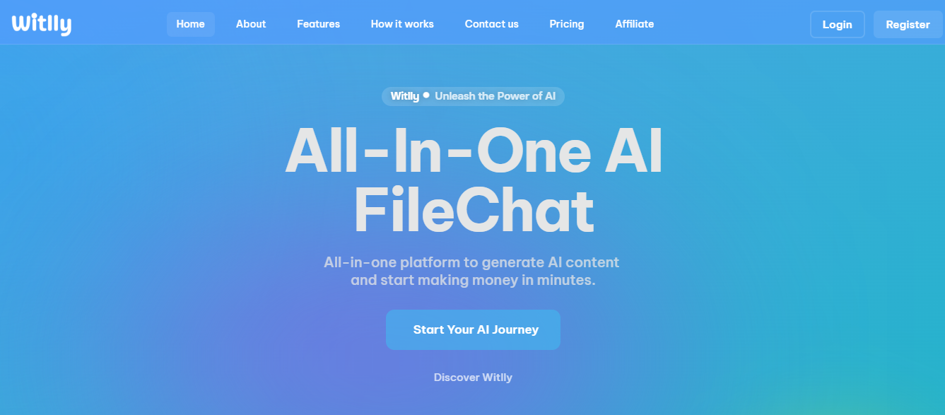 Best AI Tools in 2025 - Screenshot of Wittly AI