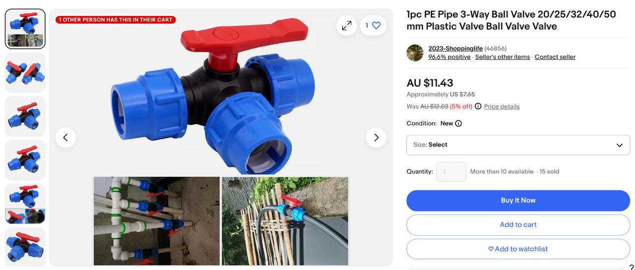 4. 1pc PE Pipe 3-Way Ball Valve 20/25/32/40/50mm Plastic Valve Ball Valve Valve