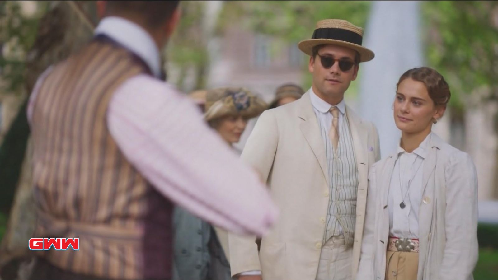 Oliver Dench as Lucian Ainsworth and Louisa Binder as Constance March, Hotel Portofino Season 3 Cast