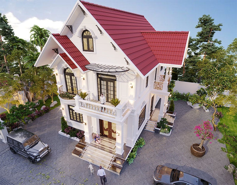 Xay nha 2 tang 4 phong ngu toi uu cong nang Nhat Tin 3