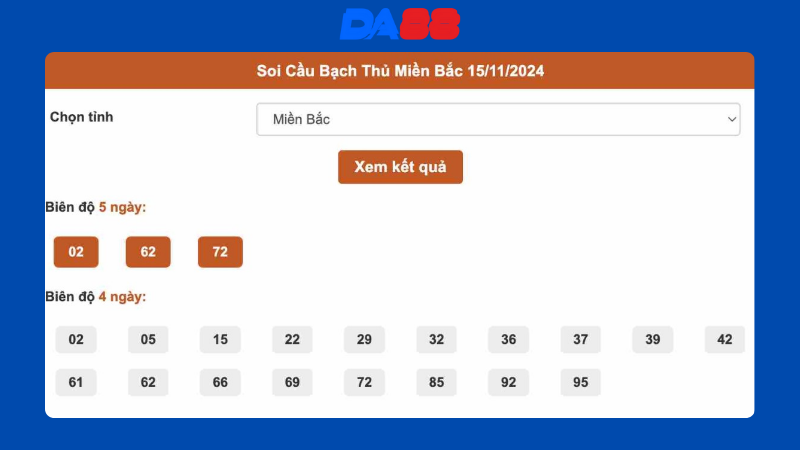 Soi Cầu Bạch Thủ Miền Bắc 15-11-2024