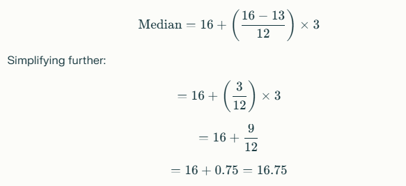 formula and calculation of Median