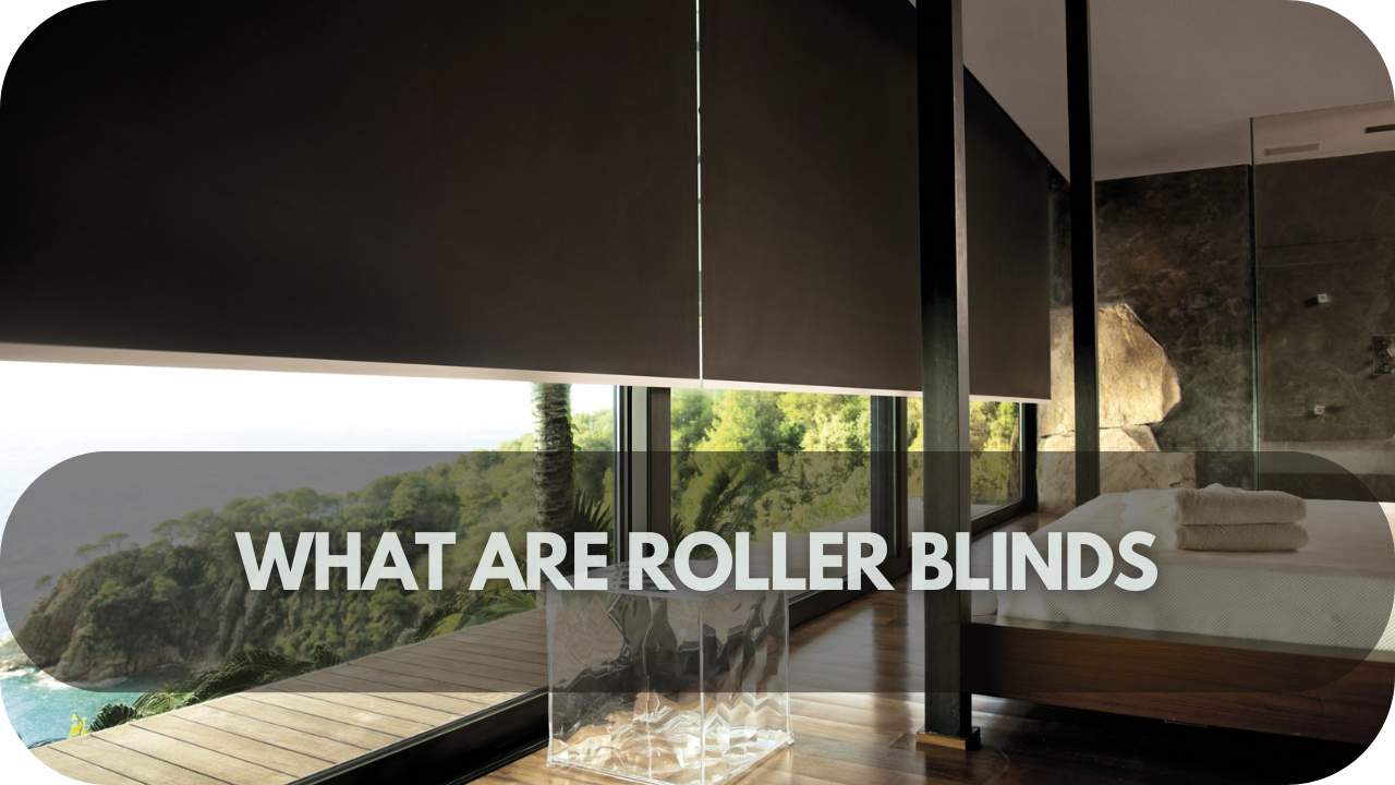 Roller blinds on large window