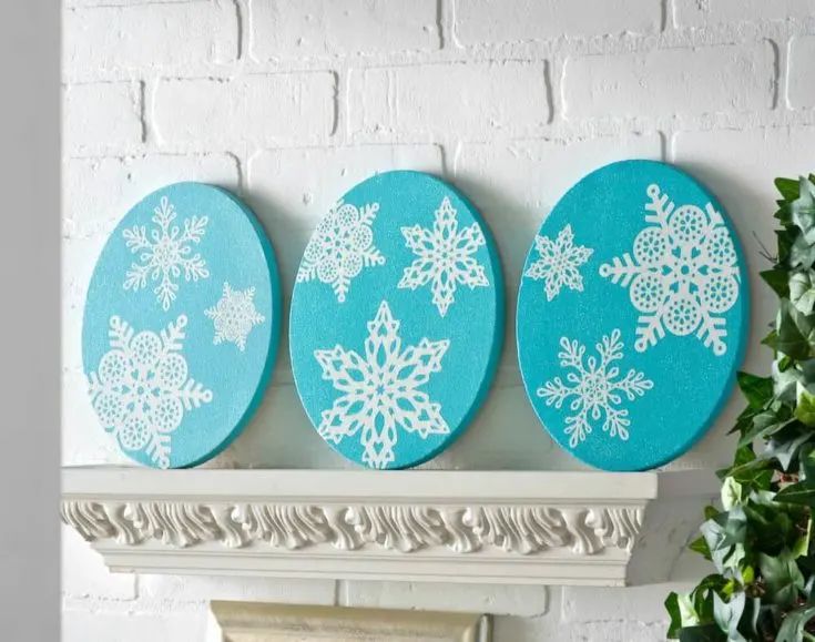 Snowflake Art For The Mantel