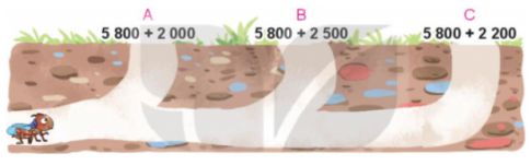 BÀI 54. PHÉP CỘNG TRONG PHẠM VI 10 000Hoạt độngBài 1: TínhĐáp án chuẩn:Bài 2: Đặt tính rồi tínhĐáp án chuẩn:Bài 3: Vụ mùa năm nay, bác Hùng thu hoạch được 2 530 kg thóc, bác Dương thu hoạch được nhiều hơn bác Hùng 550 kg thóc. Hỏi vụ mùa năm nay, bác Dương thu hoạch được bao nhiêu ki-lô-gam thóc?Đáp án chuẩn:Dương thu hoạch được  3 080 kg.Luyện tập