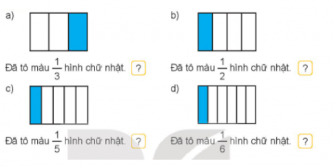 BÀI 14. MỘT PHẦN MẤYHoạt độngBài 1: Đ, S ?Giải nhanh:Bài 2: Chọn cách đọc phù hợp với cách viết một phần mấy ở mỗi hìnhGiải nhanh:A: Một phần nămB: Một phần baC: Một phần haiD: Một phần tưBài 3: Đã khoanh vào 14 số hạt dẻ của hình nào?Giải nhanh:Chọn BLuyện tập