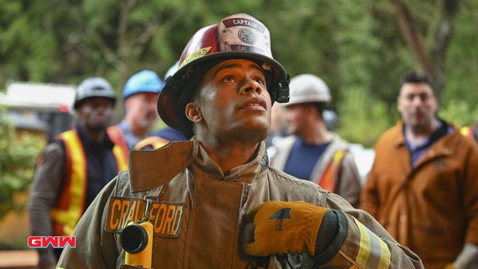 Fire Country Season 3: Jordan Calloway looking above in Fire Country Season 1