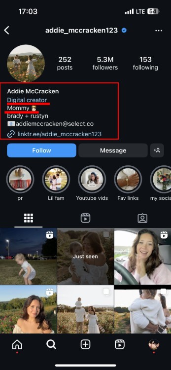 use relevant keywords in your bio 