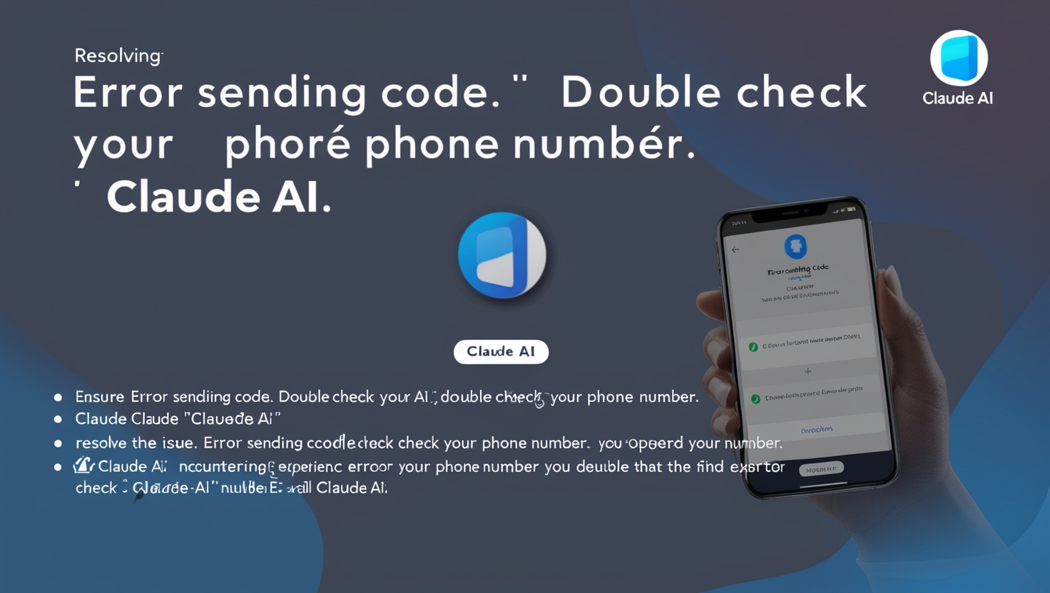 Error Sending Code. Set a Practice to Double Check Your Phone Number. Claude AI